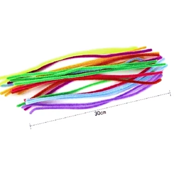 Zsenilia drót, vegyes szin, 20 db/cs. Hossza: 30 cm, átmérő: 6 mm