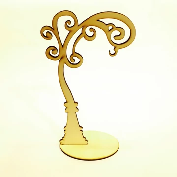 Natúr fa gömbtartó. Magassága: 24 cm