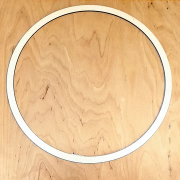 Natúr fa karika, 1 cm széles, karika külső átmérője: 25 cm