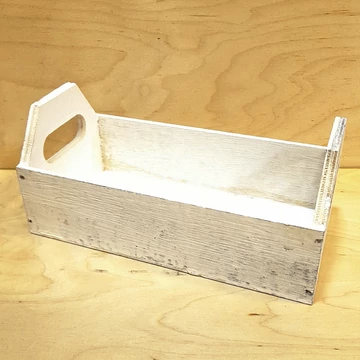 Füles faládika, szürkésfehér. Mérete: 18x9x8 cm. II. osztályú!  