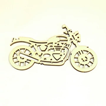 Motor-sziluett, mérete: 12x7,5 cm