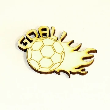 Focilabda &#039;goal&#039; felirattal. Mérete: 4,2x3 cm