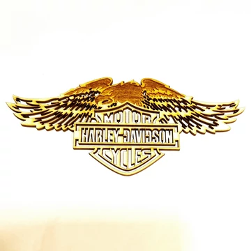 Harley Davidson áttört felirat sassal. Mérete:16,3x7 cm