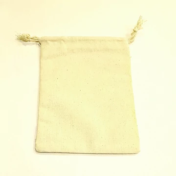 Natúr vászon szütyő, mérete: 11,5x16,5 cm