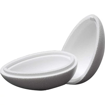 Szétnyitható hungarocell (polisztirol) tojás, mérete: 22,5 cm.  II. osztályú!