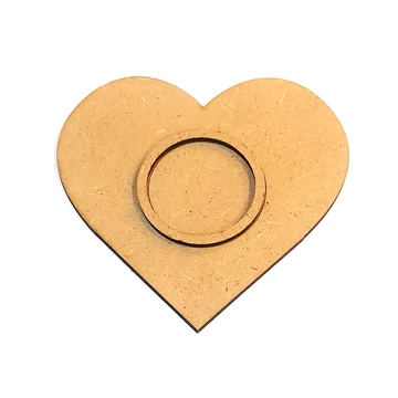 Szív mécsestartó, MFD. Mérete: 10,5x9 cm