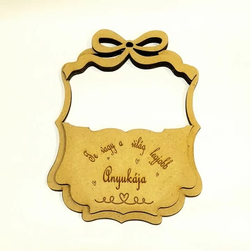 Masnis Anyák napi kosárka, feliratos. Mérete: 14,5x20,5 cm