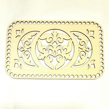Horgolható lézervágott mintás tábla, mérete: 25x15,7 cm