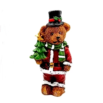 Karácsonyi maci, fiú. Mérete: 9x3,5 cm