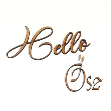 Helló Ősz felirat, MDF. Mérete: 15,5x4,5 cm