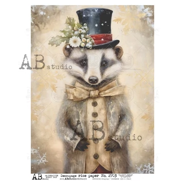 Rizspapir - kalapos borz