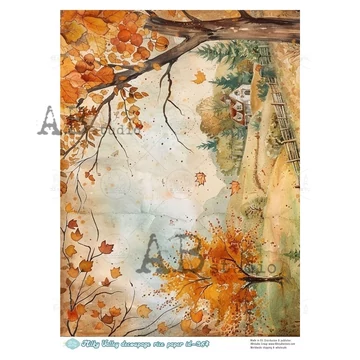 Rizspapir - őszi tájkép