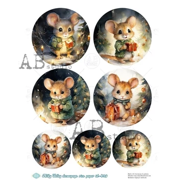 Rizspapir - egérkék, 7 kép