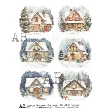 Rizspapir - havas házak, 6 kép