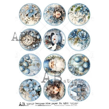 Rizspapir - 12 kör, téli képek