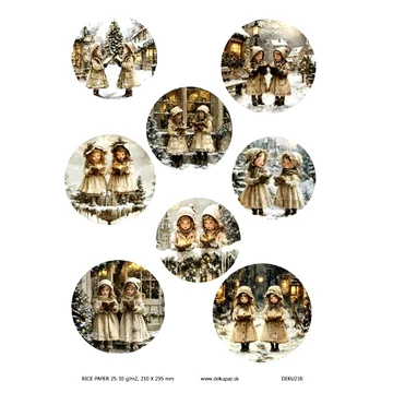 Rizspapír - éneklő kislányok, nyolc kör