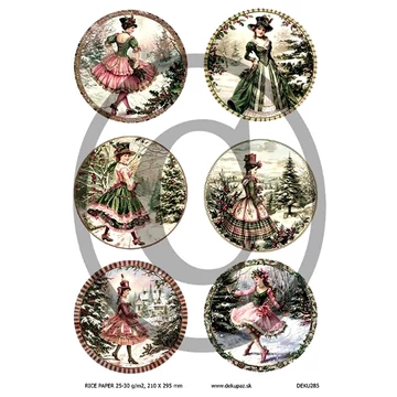 Rizspapír - régimódi hölgyek, hat kör
