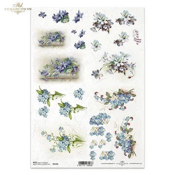 Rizspapír - nefelejcs