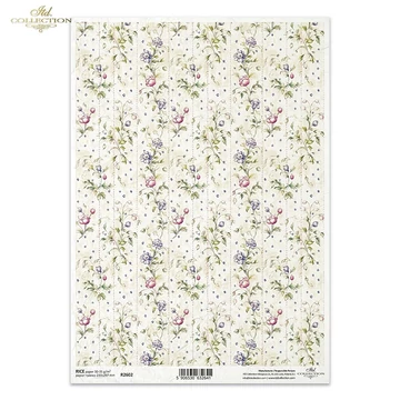 Rizspapír - apró virágos háttér