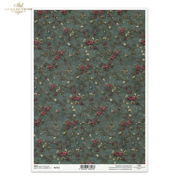 Rizspapír - rózsák sötét háttéren