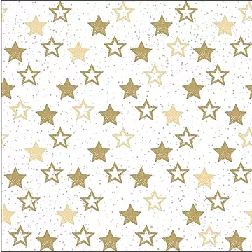 Szalvéta - arany csillagok