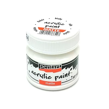 Pentart matt akrilfesték, fehér, 50 ml