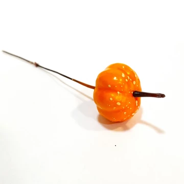 Drótos tök, világos narancssárga, mérete: 2,5 cm