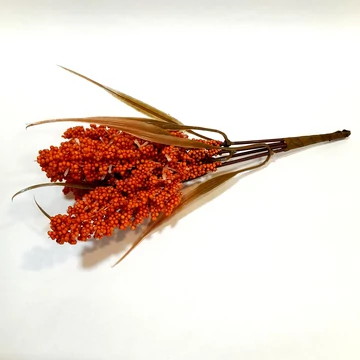 Narancs színű kalászköteg, mérete: 22 cm, 4 kalász/köteg