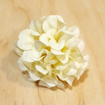 Törtfehér fejvirág, átmérője: kb. 5 cm 