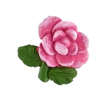 Öntapadós polyresin virág, rózsa. Mérete: 25x35 mm