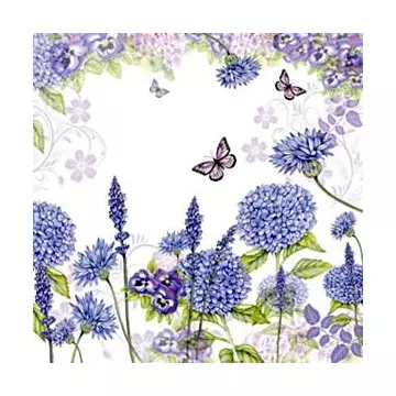Szalvéta Purple wildflowers