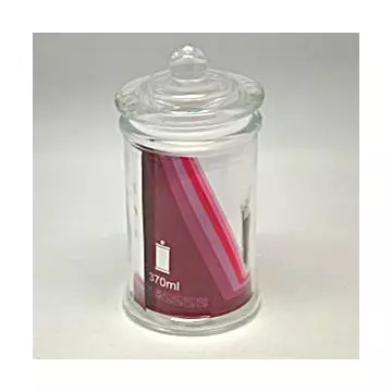 Üvegtároló aromazárós gömb kupakkal, 370ml. Mérete: 78x140 mm