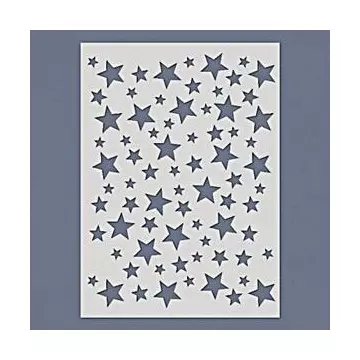Stencil - csillagok, mérete: 14,5x20 cm