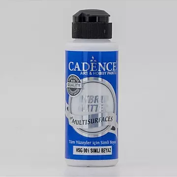 Cadence hybrid akril festék, glitteres, fehér, 120 ml