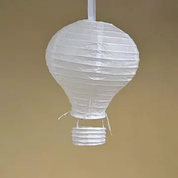 Rizspapír léghajó forma, lámpabúra. Átmérő: 15 cm