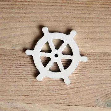 Fehér fa hajókormány, átmérője: 5 cm