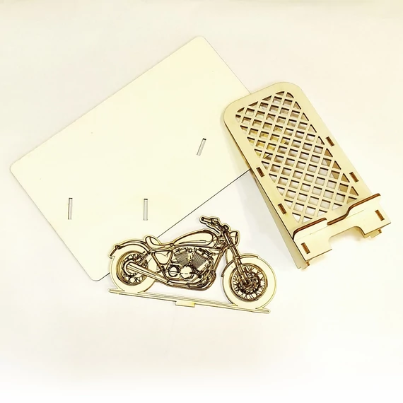 Telefontartó motorral. Mérete: 21,5x13x15,5 cm