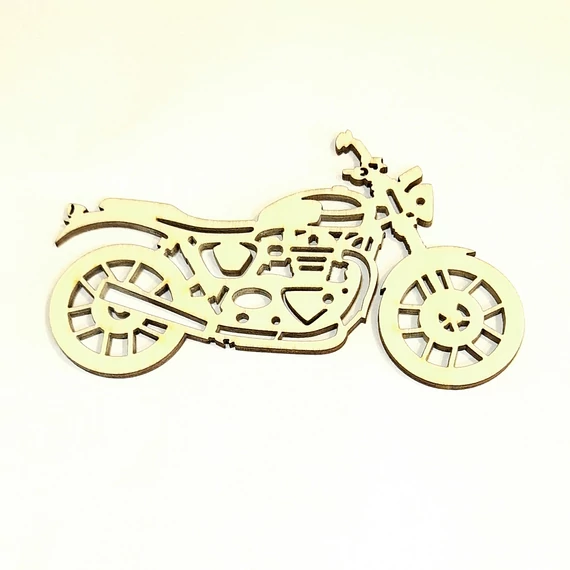 Motor-sziluett, mérete: 12x7,5 cm