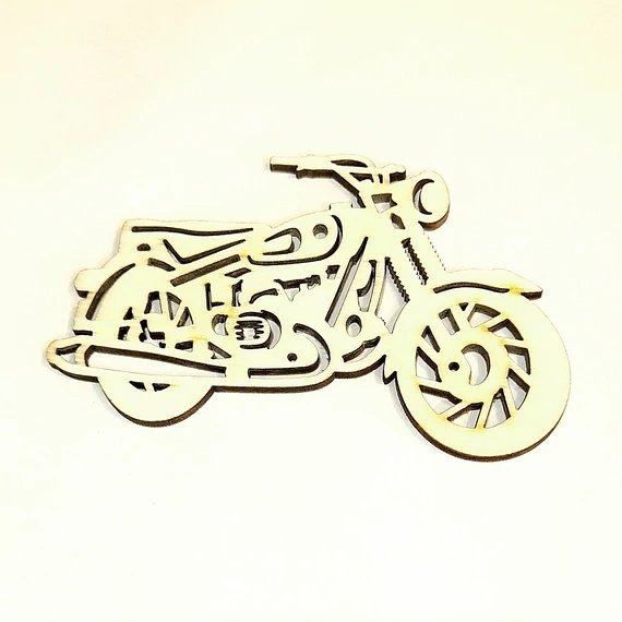 Motor-sziluett, mérete: 11x6,9 cm