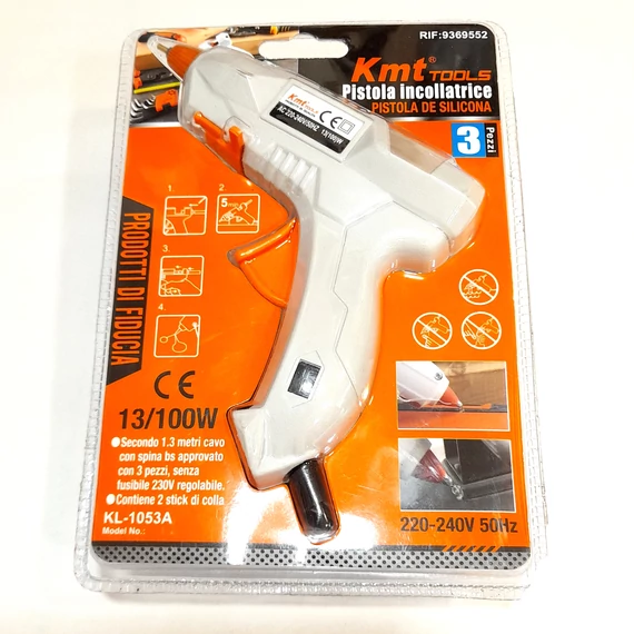 Ragasztópisztoly szürke - 7mm - 220V-240V 100W, kapcsolós. 