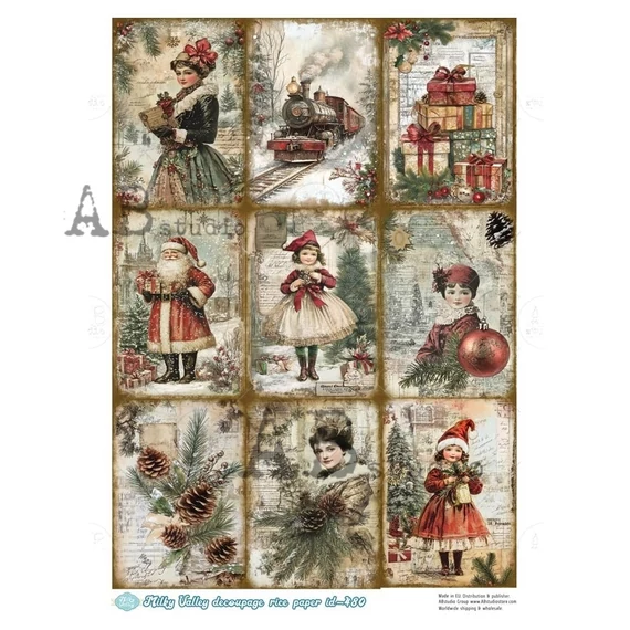 Rizspapir - téli képek, 9 kép