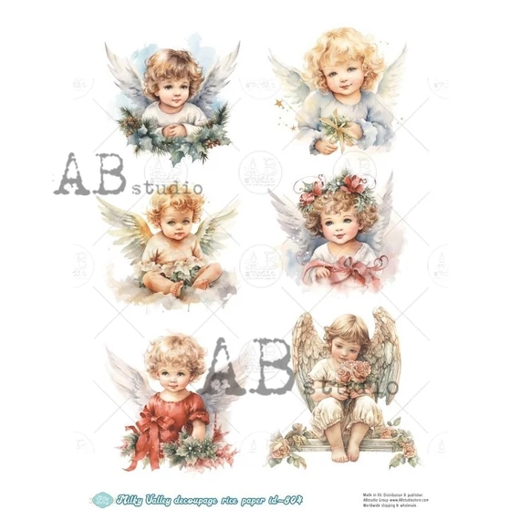 Rizspapir - mosolygós angyalkák