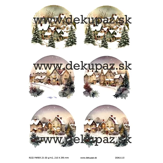 Rizspapír - téli város