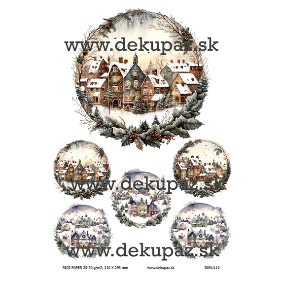 Rizspapír - téli város, hat kör