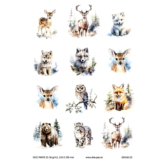 Rizspapír - állatkölykök