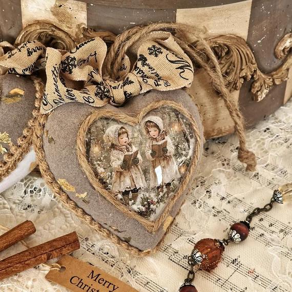 Rizspapír - éneklő kislányok, nyolc sziv