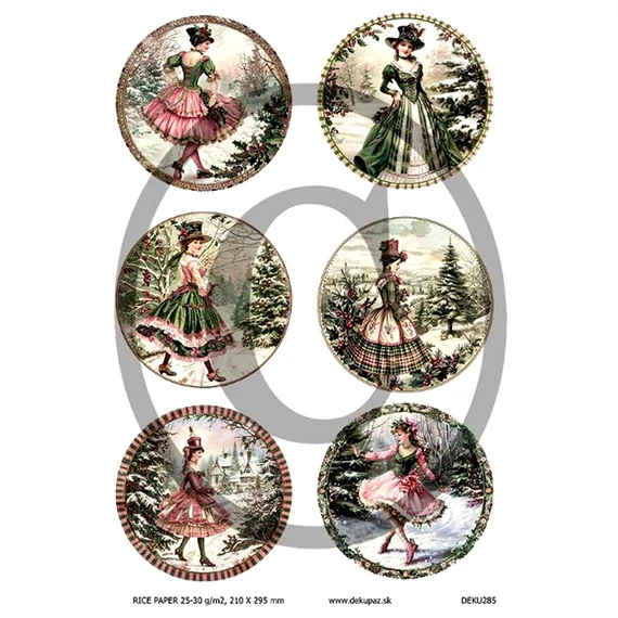 Rizspapír - régimódi hölgyek, hat kör
