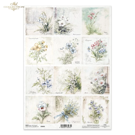 Rizspapír - tavaszi virágok