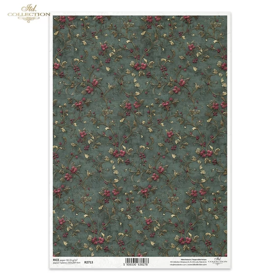 Rizspapír - rózsák sötét háttéren