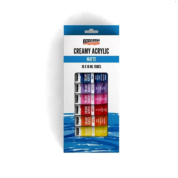 Pentart krémes akril festék szett, 10x16 ml